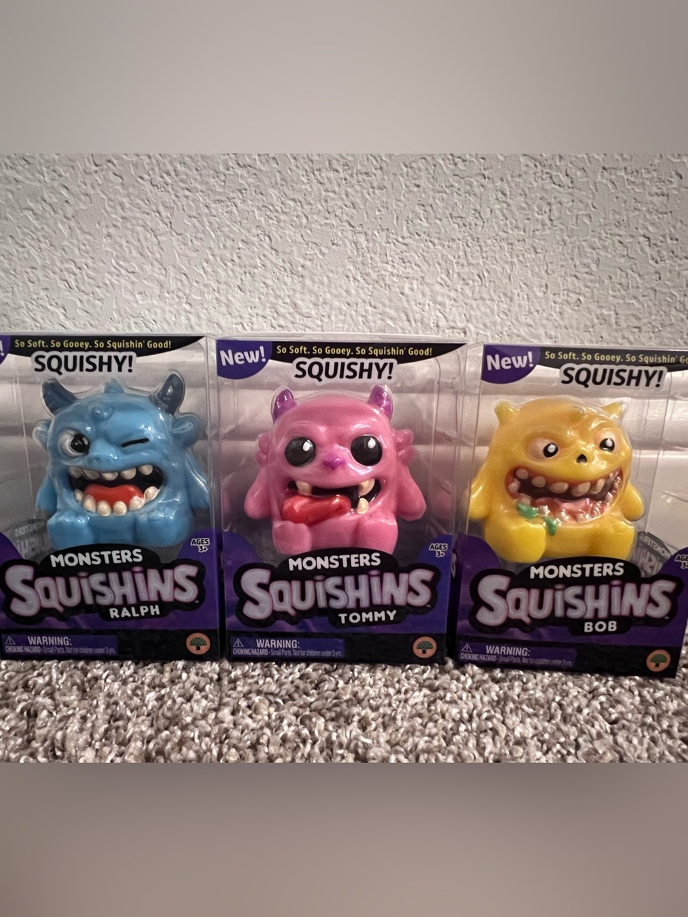 3pack Viral Monster Squishy Monsters! 👹 💙👹🩷👹💛